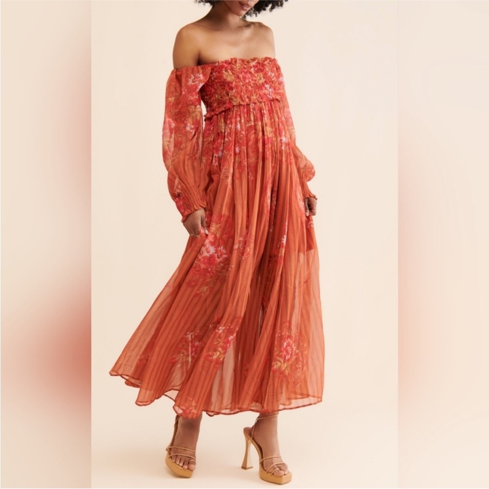 Free People Angel Eyes Off-Shoulder Maxi Dress